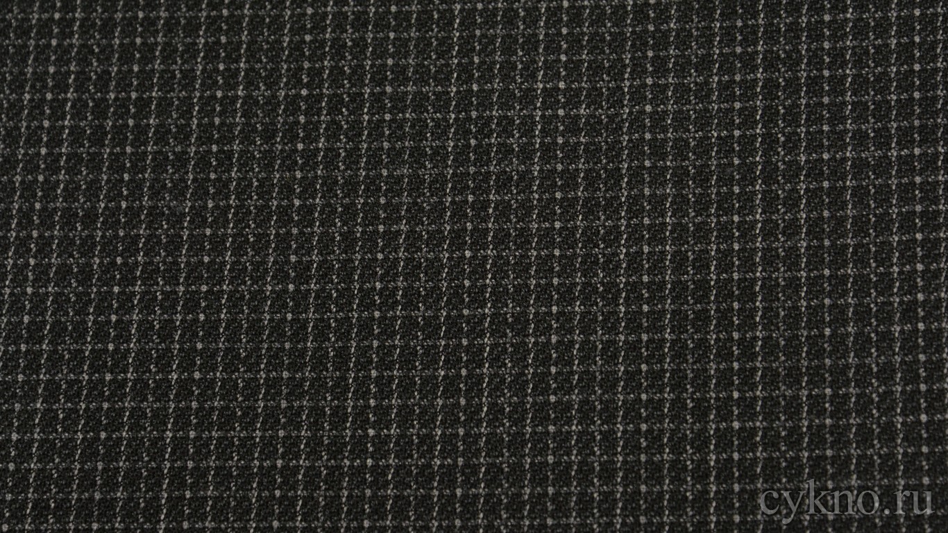 Шерсть Костюмная темная в клетку